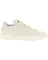 Kiton - Gehamerd Leren Sneakers - Lyst
