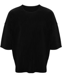 Issey Miyake - Geplooide Trui Met Ronde Hals - Lyst