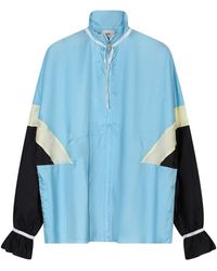 Autry - Jassen ,Blauw ,Nylon Blauwe Nylon Ritsjas Oversize Fit - Lyst