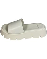 Copenhagen Shoes - Weiße leder plateau sandale - Lyst