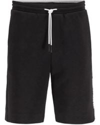 HUGO - Korte Broeken ,Zwart ,Katoen Casual Sport Shorts Met Color Block Logo - Lyst