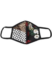 Dolce & Gabbana - Leopardenblumen elastische gesichtsmaske - Lyst