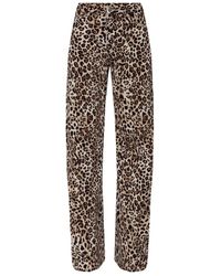 DSquared² - Broeken ,Bruin ,Katoen Wild 2 Geprinte Wijde Jeans - Lyst