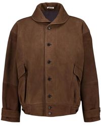 AURALEE - Leather Jackets - Lyst