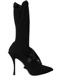 Dolce & Gabbana - Stiletto Heels Mid Calf Boots Shoes - Lyst