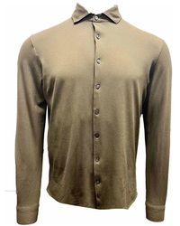 Gran Sasso - Weiche olive pique shirt feinjersey - Lyst