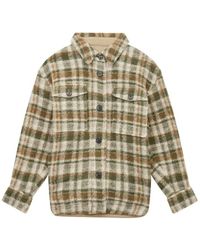 Isabel Marant - Jassen ,Wol Harveli Check Shirt Jacket - Lyst