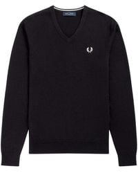 Fred Perry - V-Neck Knitwear - Lyst