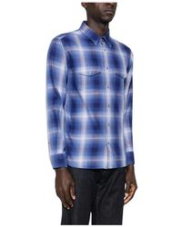 Tom Ford - Katoenen Twill Overhemd Met Knoopsluiting - Lyst