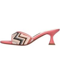 Missoni - Schoenen ,Veelkleurig ,Leer Cara Mules - Lyst
