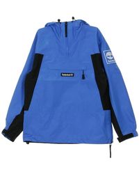Timberland - Jassen ,Blauw ,Polyester Waterdichte Windbreaker Pullover - Lyst