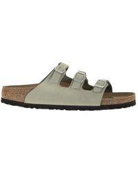 Birkenstock - Schoenen ,Groen ,Leer Florida Fresh Narrow Fit - Lyst