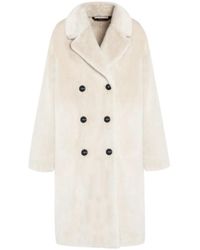Gimo's - Jassen ,Wit ,Oversized Double-Breasted Coat - Lyst