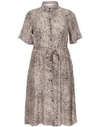 Kaffe - Leopardenmuster Hemdkleid - Lyst