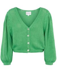 American Dreams - Truien & Vesten ,Groen ,Katoen Manda Katoenen Vest - Lyst