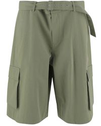 Maison Kitsuné - Denim Cargo Shorts Mit Gürtelschlaufen - Lyst