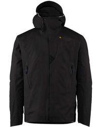 Klättermusen - Fitness ,Zwart ,Polyester Waterdichte Capuchonjas Voor Mannen - Lyst