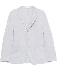 Eleventy - Jassen ,Grijs ,Katoen Cotton Linen Jacket - Lyst