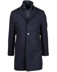 Fay - Jassen ,Blauw ,Wol Single-Breasted Jas - Lyst