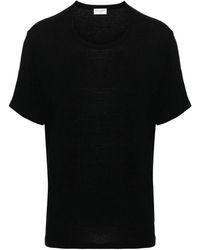 Saint Laurent - T-shirt mit rundem ausschnitt - Lyst