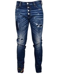 DSquared² - Luxuriöse e Jeans mit Blumenstickerei - Lyst