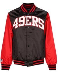 KTZ - Chaqueta Bomber De Saten Nfl Para Hombre Saf49E Negro/Escarlata - Lyst