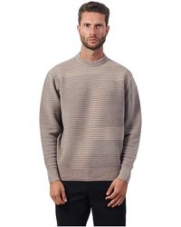 ARMANI EXCHANGE - Truien & Vesten ,Grijs ,Polyester Gestreepte Grijze Trui - Lyst