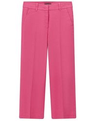 Cambio - Broeken ,Roze ,Katoen 7/8 Wijde Broek - Lyst