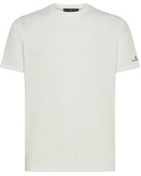 Peuterey - Tops ,Katoen Piquet Stretch Katoen & Zijde T-Shirt - Lyst