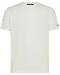 Peuterey - Tops ,Katoen Piquet Stretch Katoen & Zijde T-Shirt - Lyst