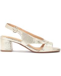Kazar - Sandalen Auf Einem Breiten Absatz Aus Geprägtem Leder - Lyst