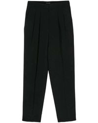 Giorgio Armani - Broeken ,Zwart ,Zwarte Zijden Glitter Broek - Lyst