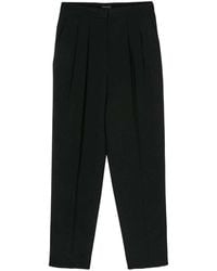 Giorgio Armani - Tailored Silk Pants With Pleated Front - Lyst