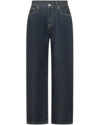 Arte' - Rechte Jeans Met Geborduurd Logo - Lyst