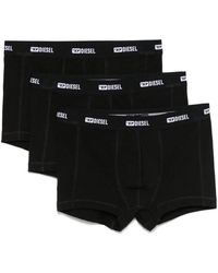 DIESEL - Ondergoed ,Zwart ,Katoen Zwart Ondergoed 3 Pack - Lyst