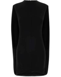 Alexander Wang - Kleedjes ,Zwart ,Stretch Viscose Back Drape Mini Jurk - Lyst
