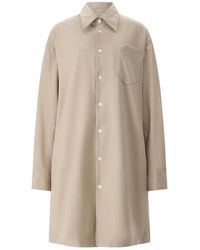 Ami Paris - Jassen ,Wol Midi Overhemdjurk - Lyst
