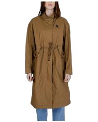 Blauer - Jassen ,Bruin ,Katoen Katoenen Blazer Met Rits- En Veter Sluiting - Lyst