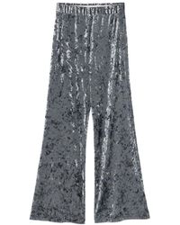 Forte Forte - Wijde Broek Van Crushed Velvet - Lyst