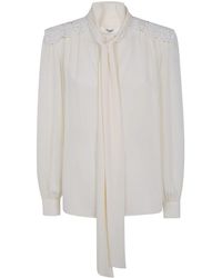 Chloé - Overhemden ,Wit ,Klassiek Shirt - Lyst