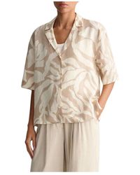 GANT - Camisa de lino con estampado de palmera - Lyst
