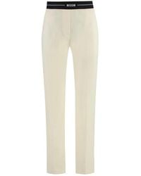 MSGM - Slim-Fit Trousers - Lyst