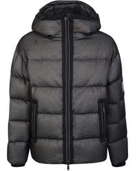 DSquared² - Jassen ,Zwart ,Katoen Zwarte Donsjas Met Capuchon - Lyst