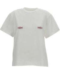 Des Phemmes - Klassiek T-Shirt Met Ronde Hals - Lyst