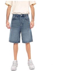 Only & Sons - Korte Broeken ,Blauw ,Katoen Five Baggy 9893 Pin Dnm Bermuda - Lyst