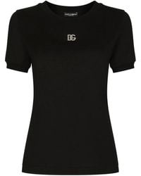 Dolce & Gabbana - T Shirt Logo Dg Crystal - Lyst