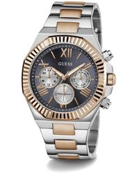 Guess - Multifunkion armbanduhr equity bicolor 44 mm gw0703g4 - Lyst