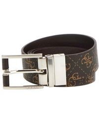 Guess - Brauner synthetik gürtel,schwarzer synthetischer gürtel - Lyst