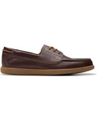 Clarks - Dunkelbrauner bootsschuh mit verstellbaren schnürsenkeln - Lyst
