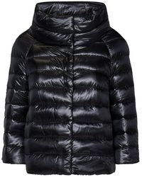 Herno - Jassen ,Zwart ,Katoen Sofia Mini Cape - Lyst